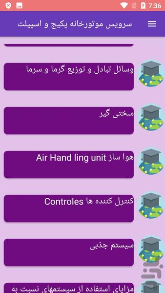 سرویس موتورخانه پکیج و اسپیلت - عکس برنامه موبایلی اندروید