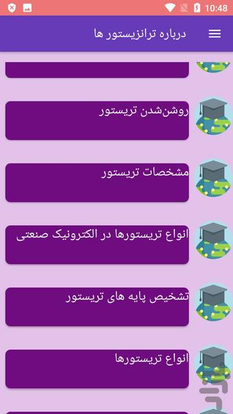 درباره ترانزیستور ها - عکس برنامه موبایلی اندروید