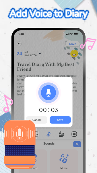 Journal Diary - Daily Notebook - عکس برنامه موبایلی اندروید