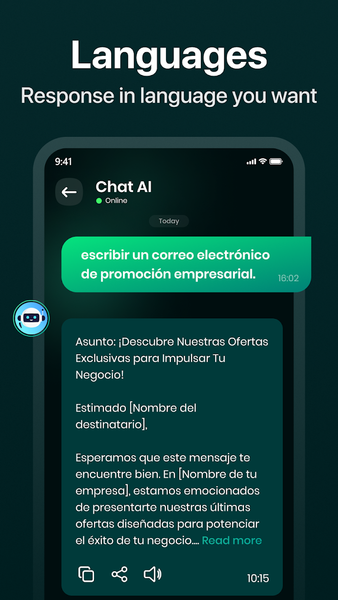 AI ChatBot - عکس برنامه موبایلی اندروید