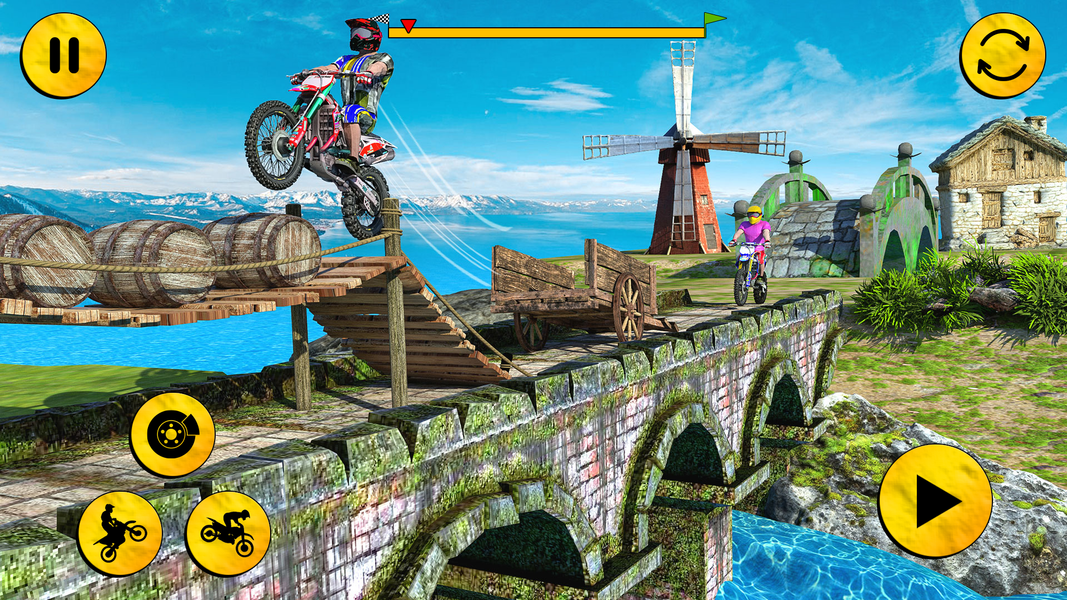 Motor Bike Racing Stunt Games - Gameplay image of android game
