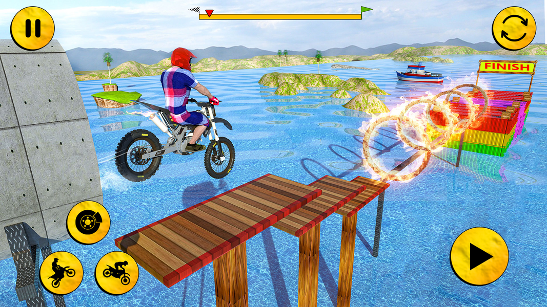 Motor Bike Racing Stunt Games - Gameplay image of android game