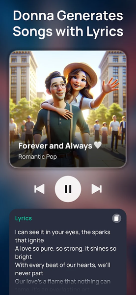 Donna AI Song & Music Maker - Image screenshot of android app