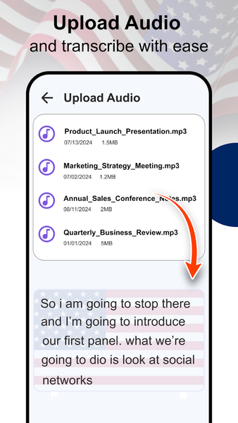 Transcribe Speech to Text - عکس برنامه موبایلی اندروید