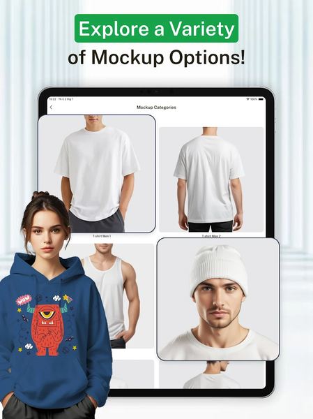 T Shirt Design Mockup Maker - عکس برنامه موبایلی اندروید