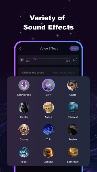 Voice Changer AI Sound Effects - عکس برنامه موبایلی اندروید