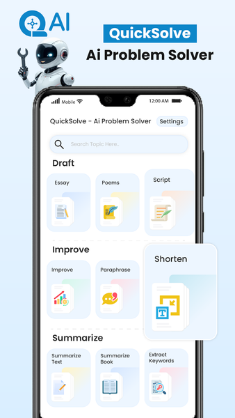 QuickSolve - AI Problem Solver - عکس برنامه موبایلی اندروید