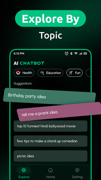 AI Chatbot: Smart AI Chat - عکس برنامه موبایلی اندروید