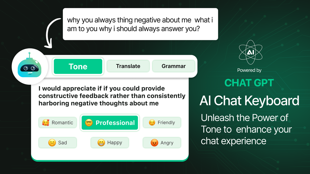 AI Chat Keyboard: Smart Typing - Image screenshot of android app