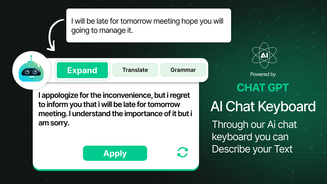 AI Chat Keyboard: Smart Typing - Image screenshot of android app