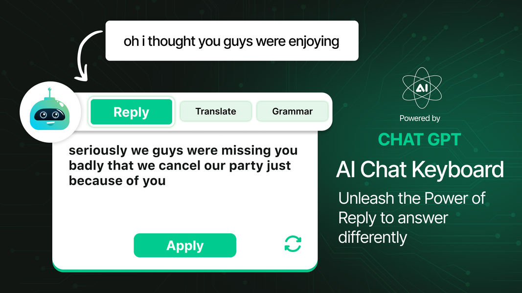 AI Chat Keyboard: Smart Typing - عکس برنامه موبایلی اندروید