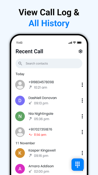 Contacts - عکس برنامه موبایلی اندروید