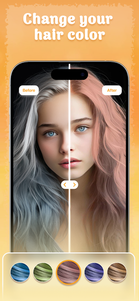 Hair Color Changer TryStyle - عکس برنامه موبایلی اندروید