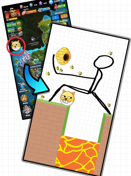 Myth Heroes: Doge In Danger - Gameplay image of android game