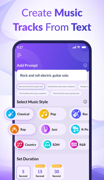 AI Music Generator from Text - عکس برنامه موبایلی اندروید