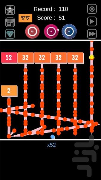 Ballz (swipe brick breaker) - Gameplay image of android game