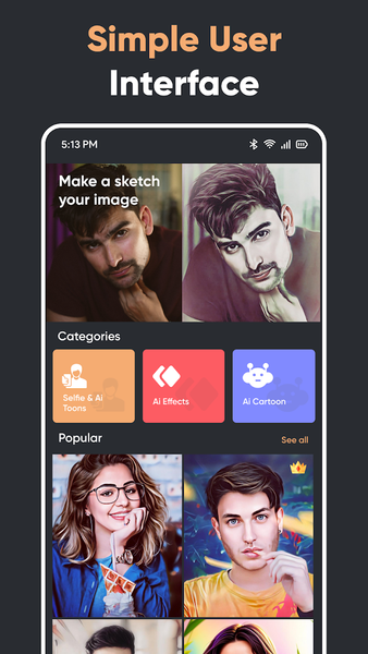 PhotoArt, AI Photo Editor - Image screenshot of android app