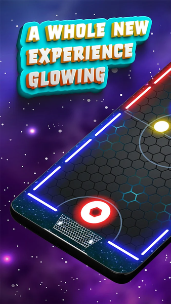 Air Hockey Glow HD Ultimate 2D - Gameplay image of android game