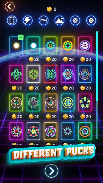 Air Hockey Glow HD Ultimate ۲D - عکس بازی موبایلی اندروید