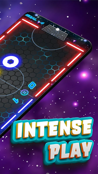 Air Hockey Glow HD Ultimate 2D - Gameplay image of android game