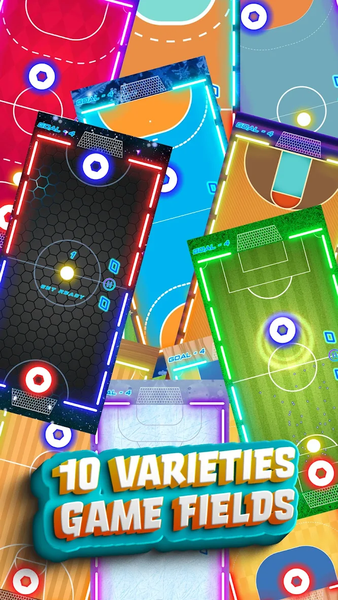 Air Hockey Glow HD Ultimate ۲D - عکس بازی موبایلی اندروید