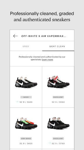 GOAT – Sneakers & Apparel - Image screenshot of android app