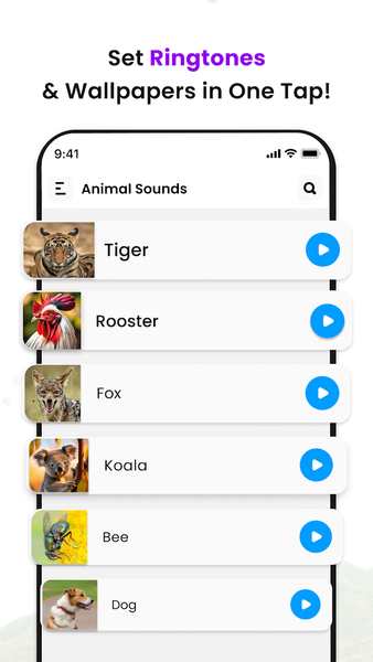 Animal Sounds & Wallpapers - Image screenshot of android app