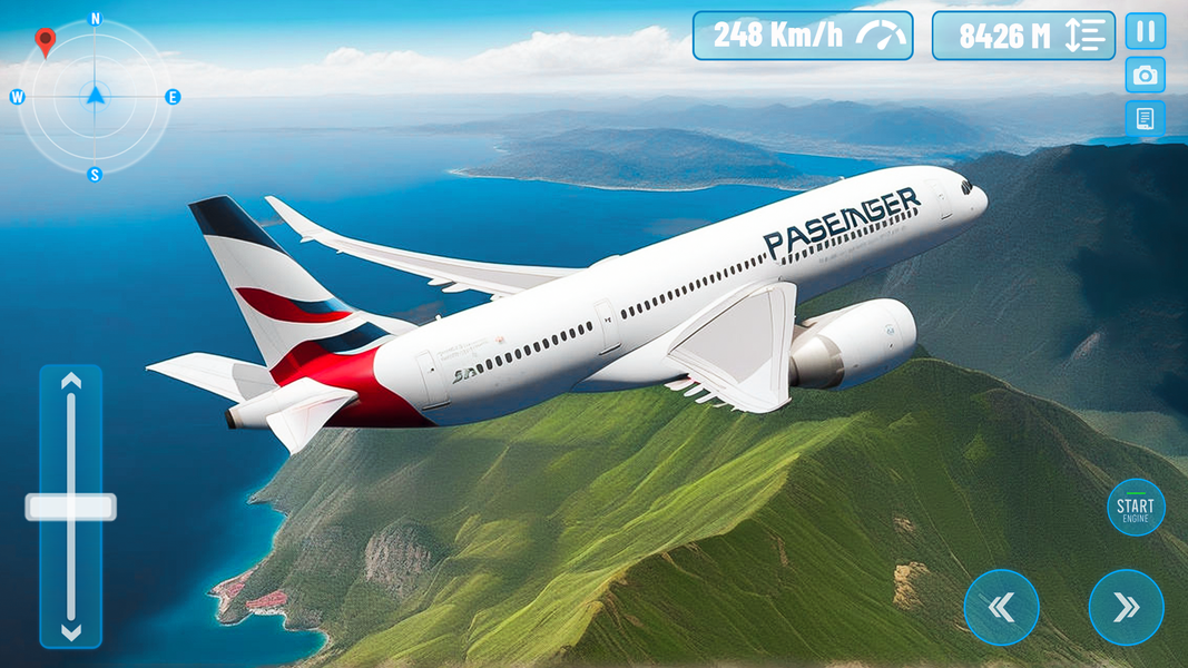 Airplane flight Simulator Game - Gameplay image of android game