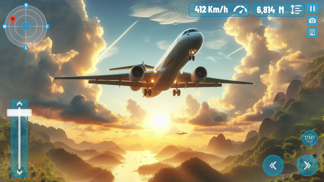 Airplane flight Simulator Game - Gameplay image of android game