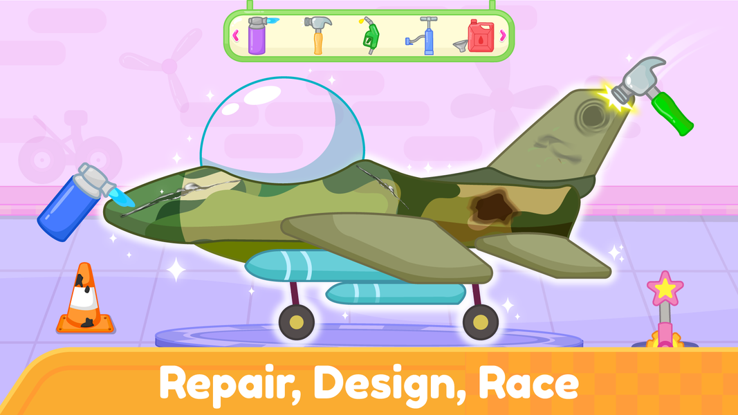 Airplane Games for Kids Racing - Gameplay image of android game