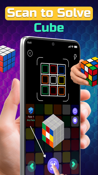 Rubik's Cube Solver App - Gameplay image of android game