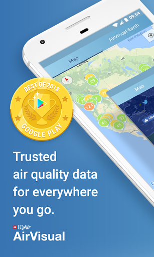 IQAir AirVisual | Air Quality - عکس برنامه موبایلی اندروید