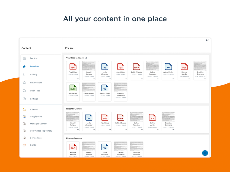 Content - Workspace ONE - عکس برنامه موبایلی اندروید