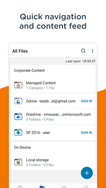 Content - Workspace ONE - عکس برنامه موبایلی اندروید