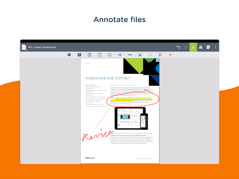 Content - Workspace ONE - عکس برنامه موبایلی اندروید