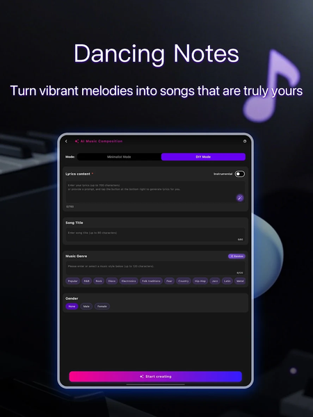 KP AI Music & Song Maker - Image screenshot of android app