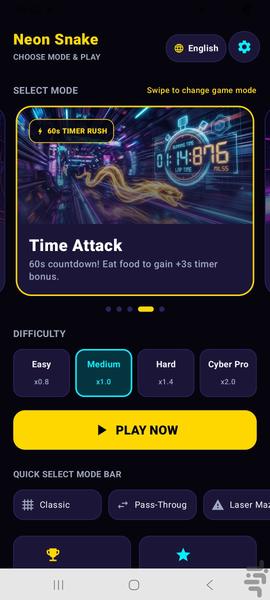 Neon Snake Pro - عکس بازی موبایلی اندروید