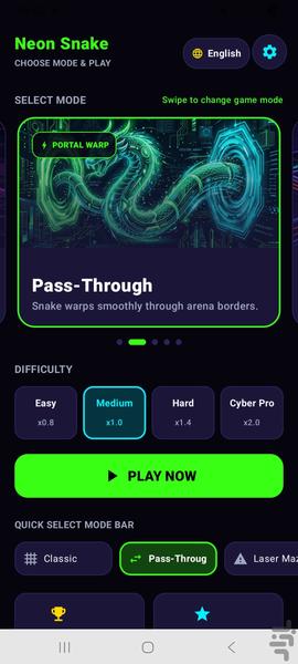 Neon Snake Pro - عکس بازی موبایلی اندروید
