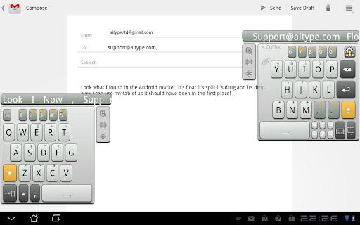 A.I.type Tablet Keyboard Free - عکس برنامه موبایلی اندروید