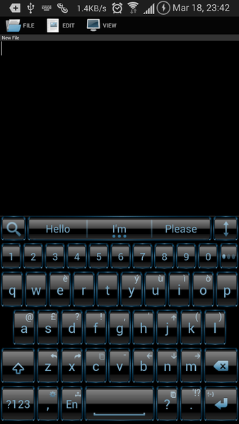 AI Keyboard Theme Frame Blue - Image screenshot of android app