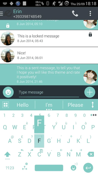 AI Keyboard Theme Droid Soft - Image screenshot of android app