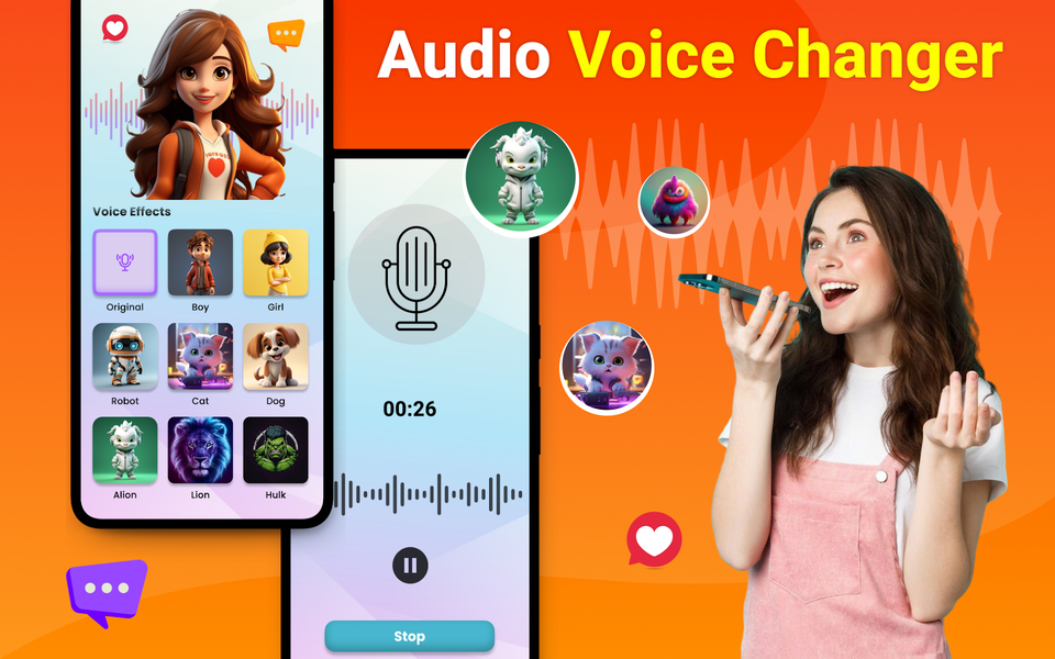 Voice Changer : Sound Effects - عکس برنامه موبایلی اندروید