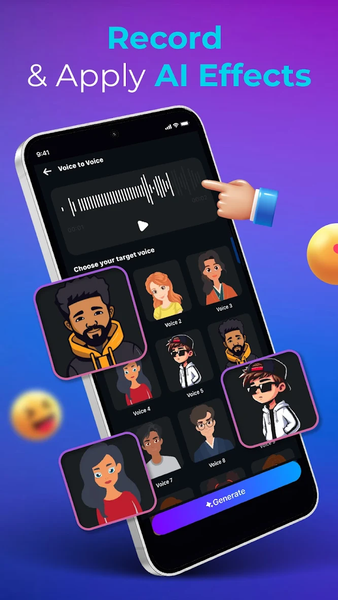 VoiceMe: AI Voice Changer - عکس برنامه موبایلی اندروید