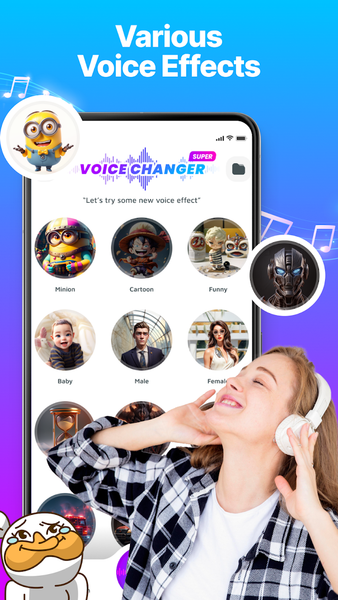 Voice Changer - Voice Effects - عکس برنامه موبایلی اندروید