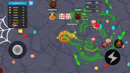 Slither-Snake Vs Bugs - عکس برنامه موبایلی اندروید