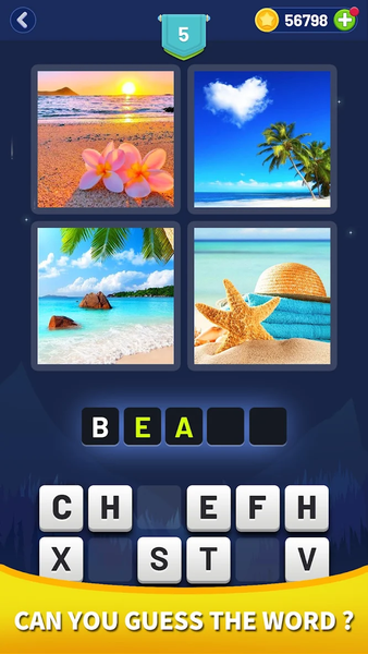 4 Pics Puzzles: guess word - Gameplay image of android game