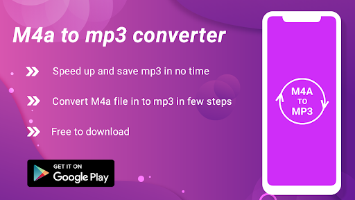 M4a to mp3 audio converter - Image screenshot of android app