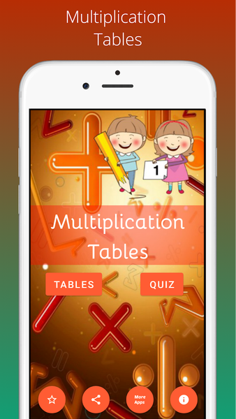 Multiplication Tables & Quiz - Image screenshot of android app