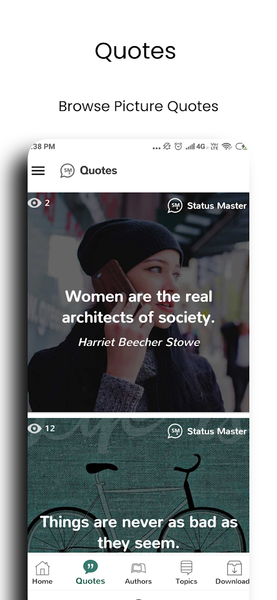 Status Master: eBooks & Quotes - Image screenshot of android app