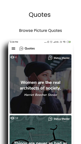 Status Master: eBooks & Quotes - Image screenshot of android app